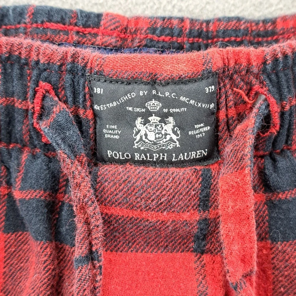 Polo Ralph Lauren Men's L Plaid Flannel Pajama Lounge Pants 34 Waist 30 Inseam